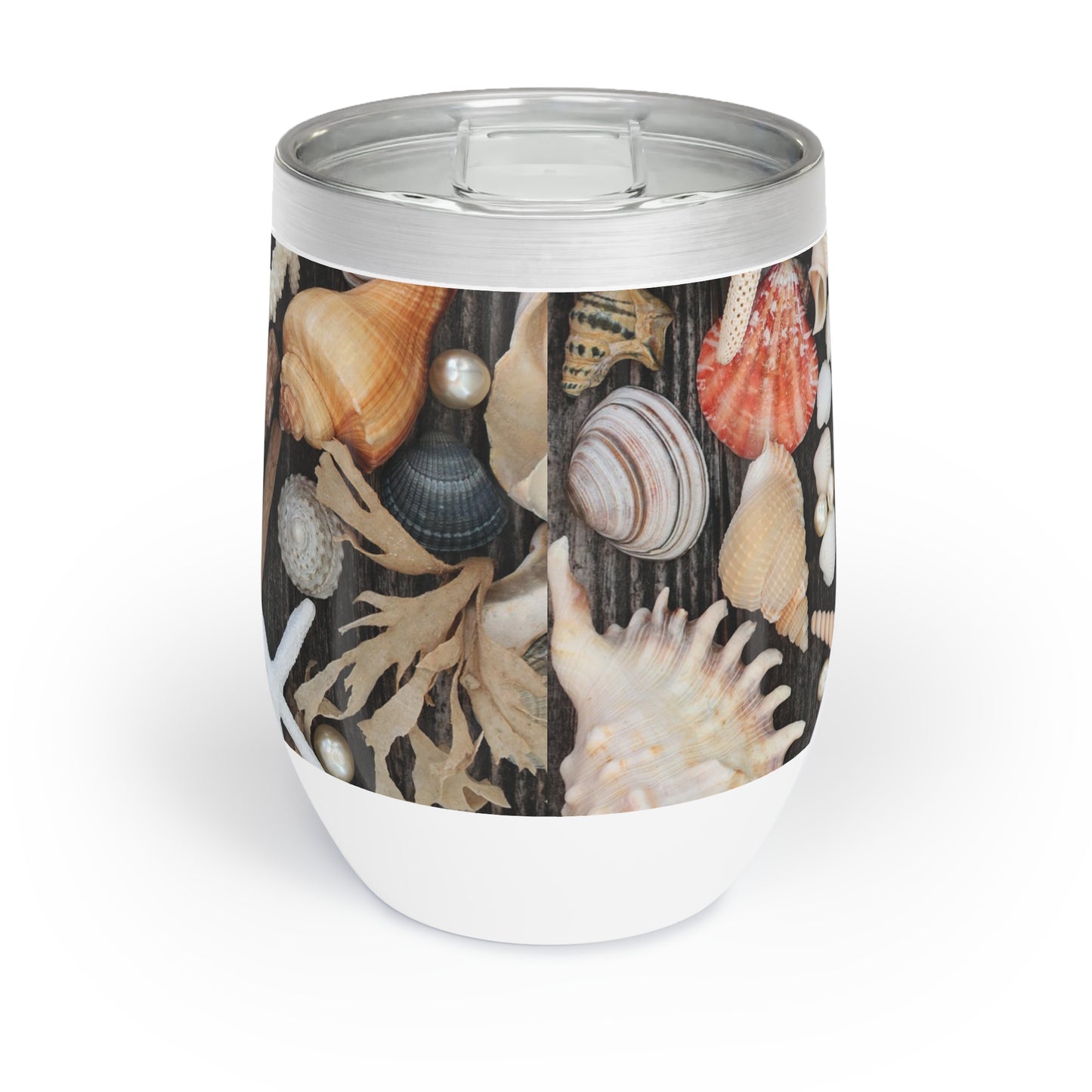 Chill Wine Tumbler, Tropical Beach Shells