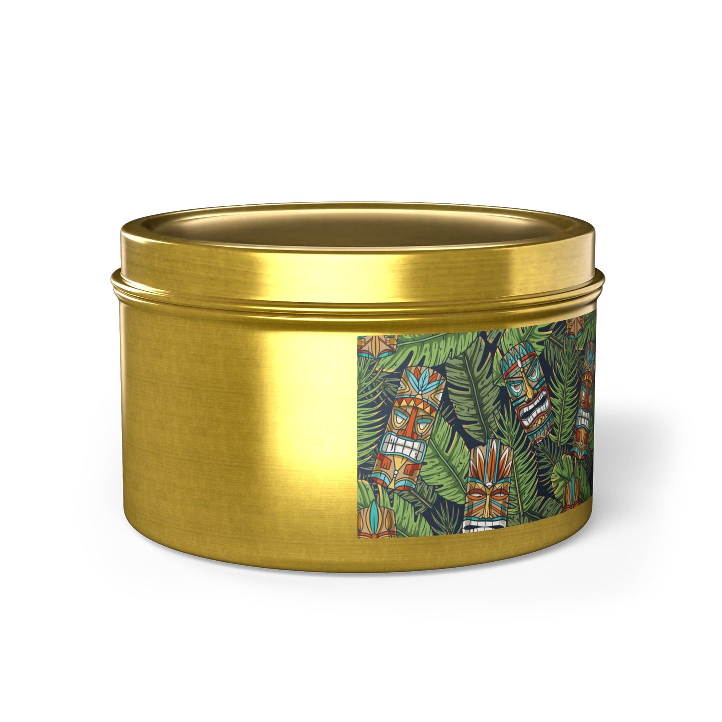 Tin Candles, 2 sizes, 3 tin colors - Tiki Greenery