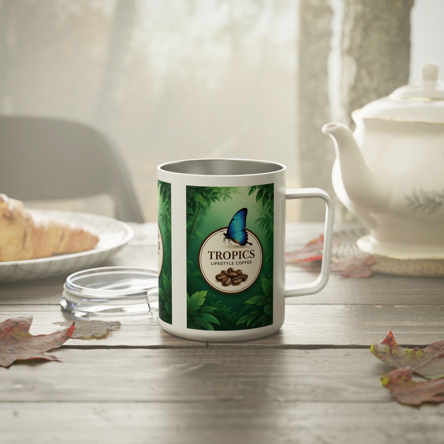 Copy of Tropical Insulated Coffee Mug, 10oz / Tropical Bean Flower