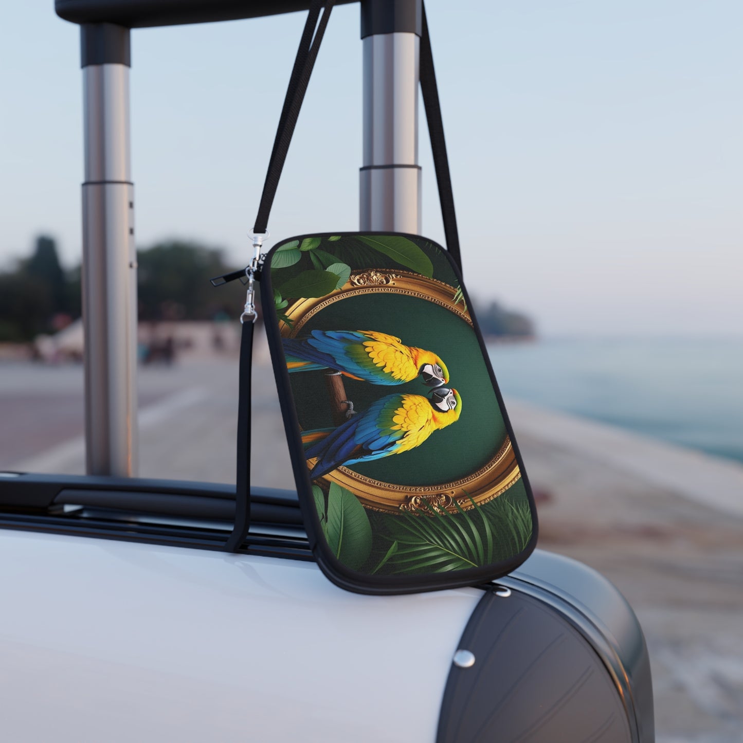 Passport Wallet – Perfect for Travelers & Adventurers / Framed Parrot Pair