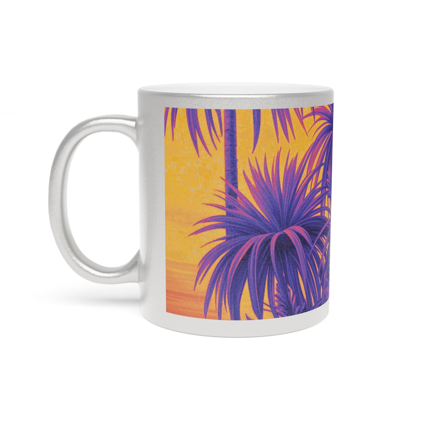Tropical Metallic Mug, Gold or Silver - Tiny Palm Island Pop