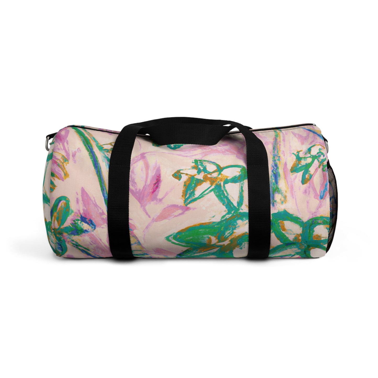 Tropical Rainforest Duffel Bag - Perfect for Travel and Gym / Tropical Doodles, Pink
