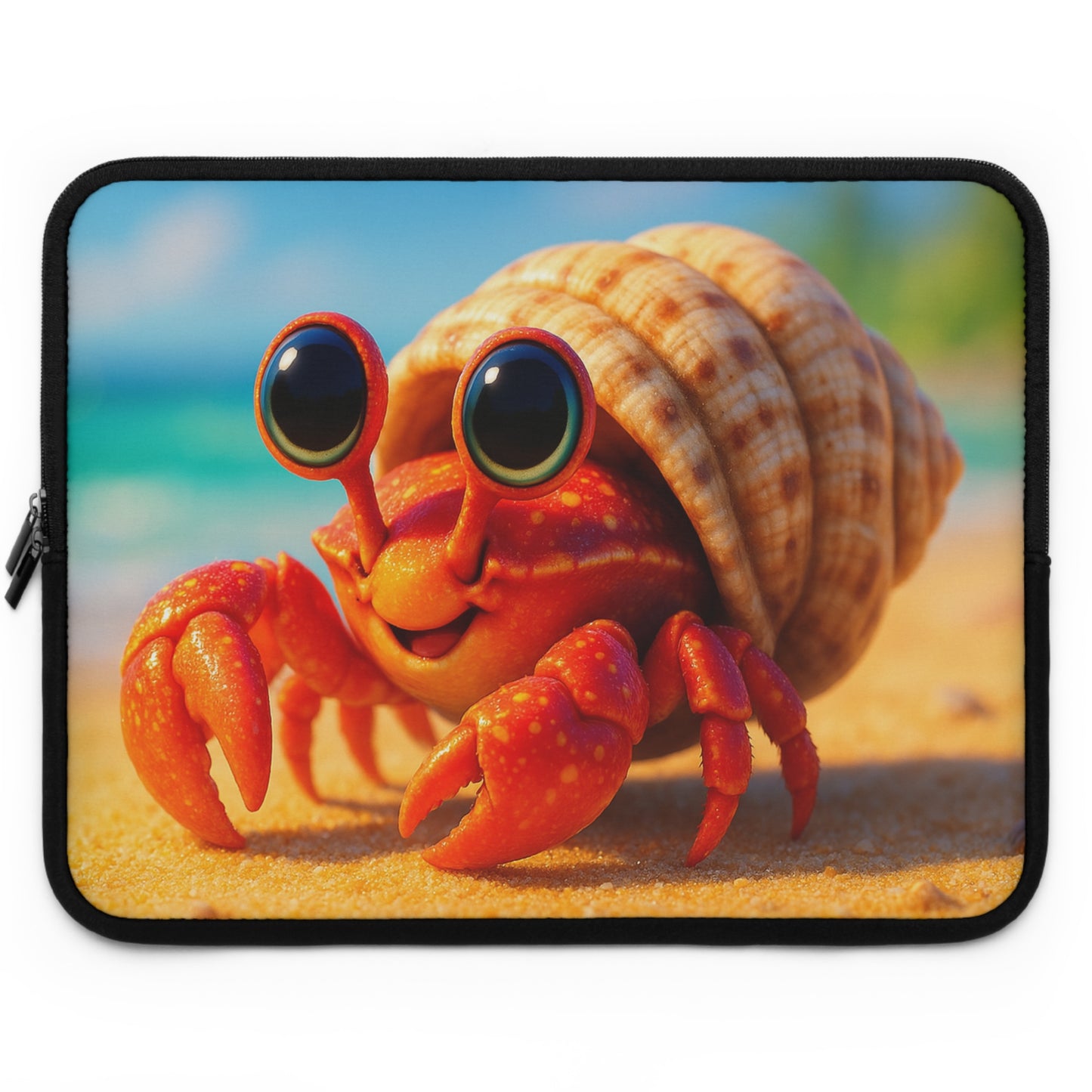 Tropical Laptop Sleeve, 5 Sizes - Perfect for Beach Lovers & Students / Baby Hermit Crab
