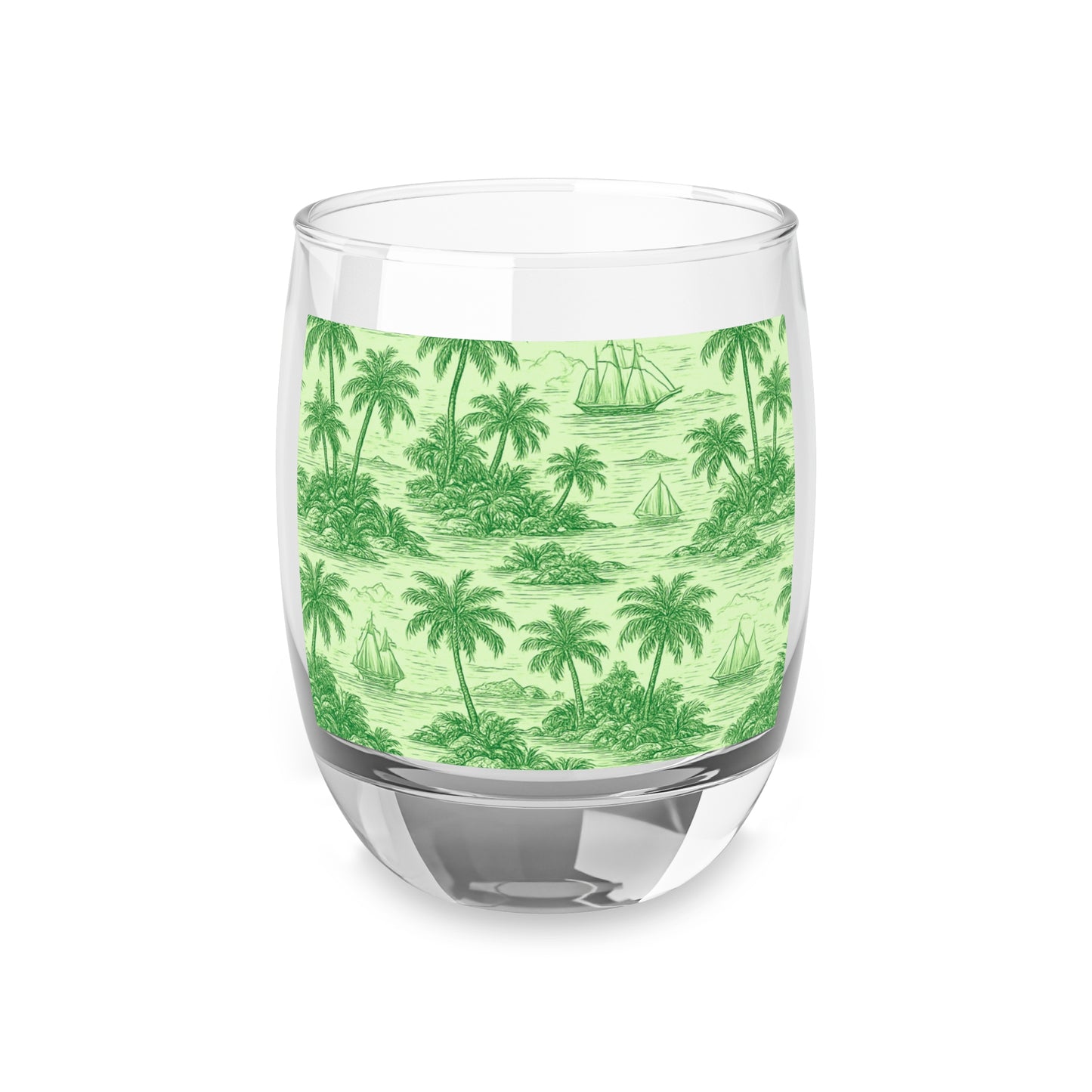 Whiskey Glass, Faraway Toile/Green