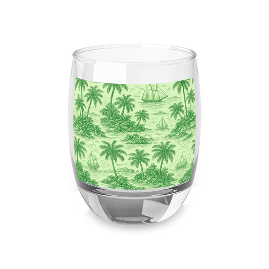 Whiskey Glass, Faraway Toile/Green