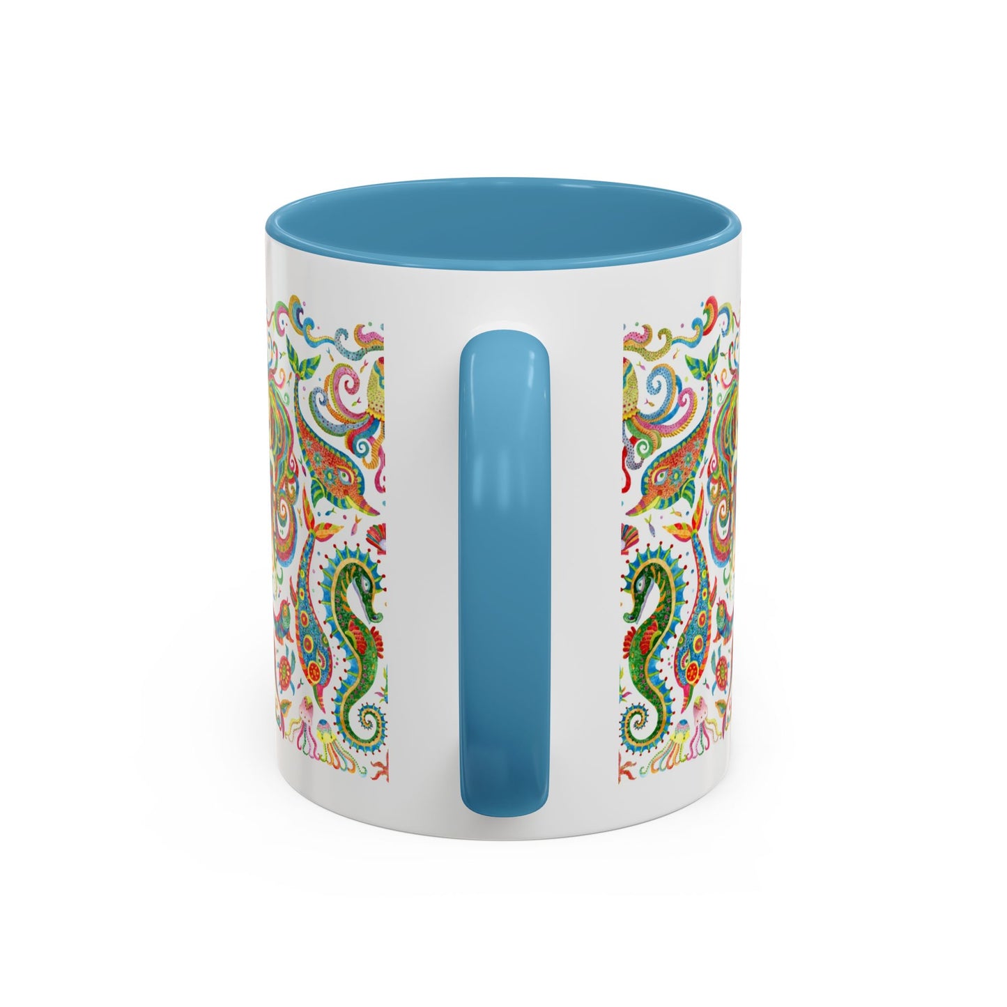 Accent Coffee Mug | Tropical-Inspired Drinkware / Colorful Mermaid Kingdom