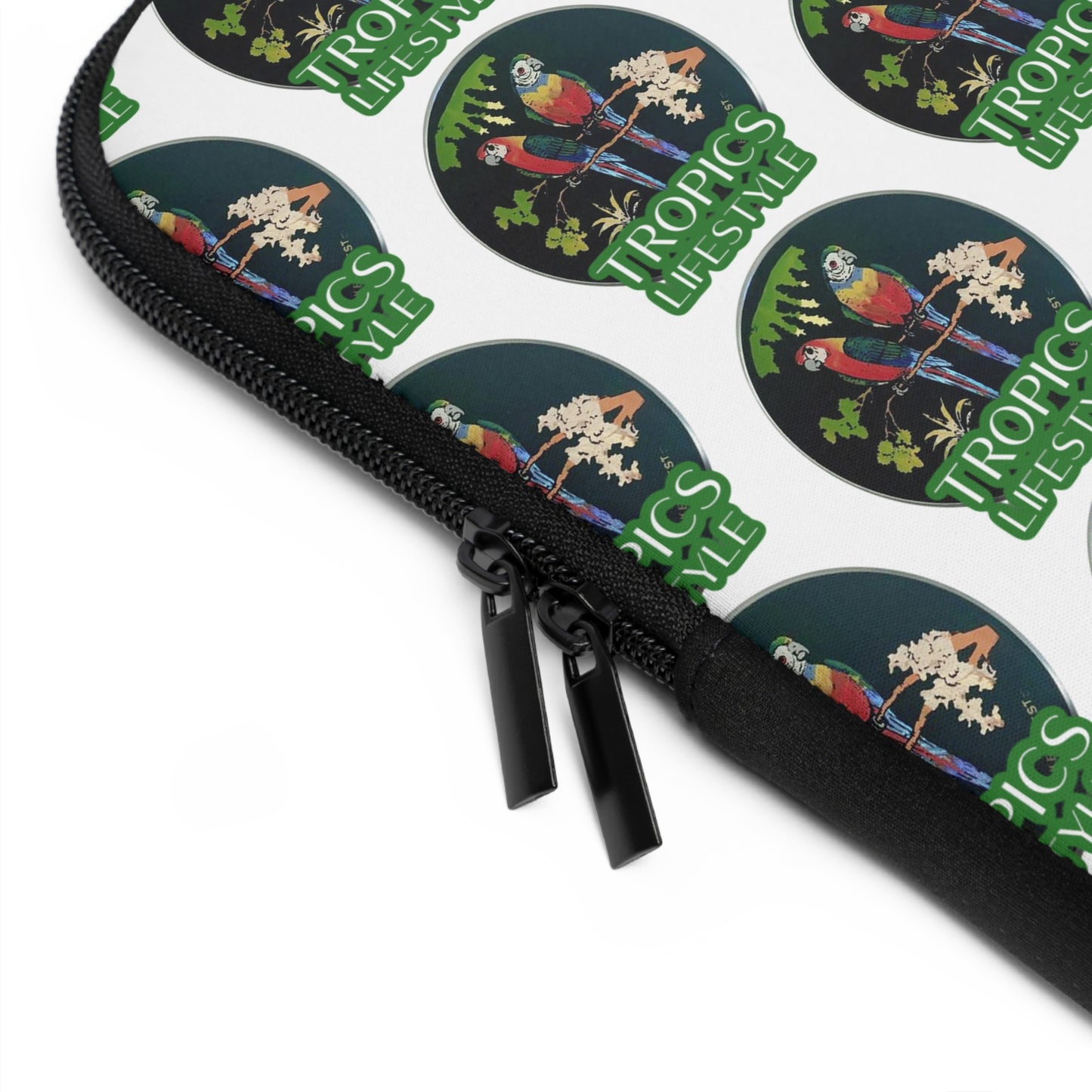 Tropical Laptop Sleeve, 5 Sizes - Perfect for Beach Lovers & Students / Two Brazilian Parrots