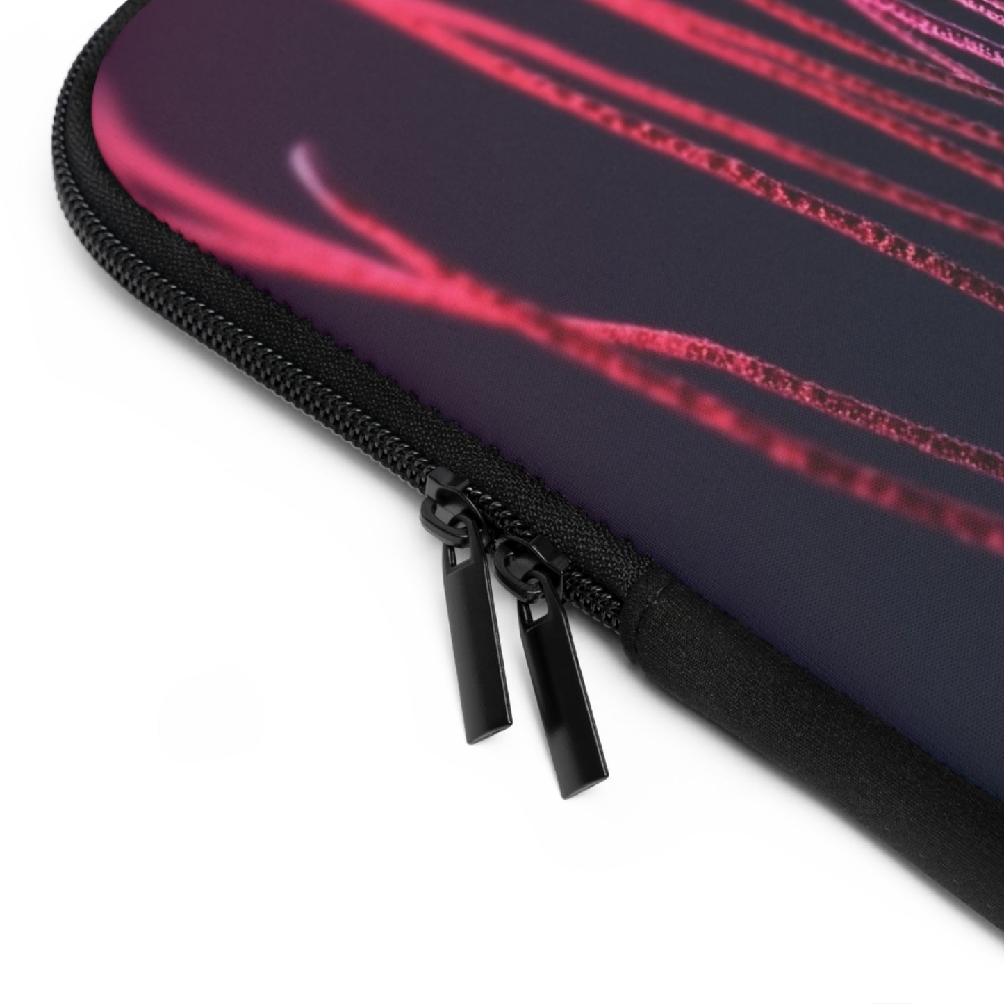Tropical Laptop Sleeve, 5 Sizes - Perfect for Beach Lovers & Students / Peacock Eye Feather, Magenta