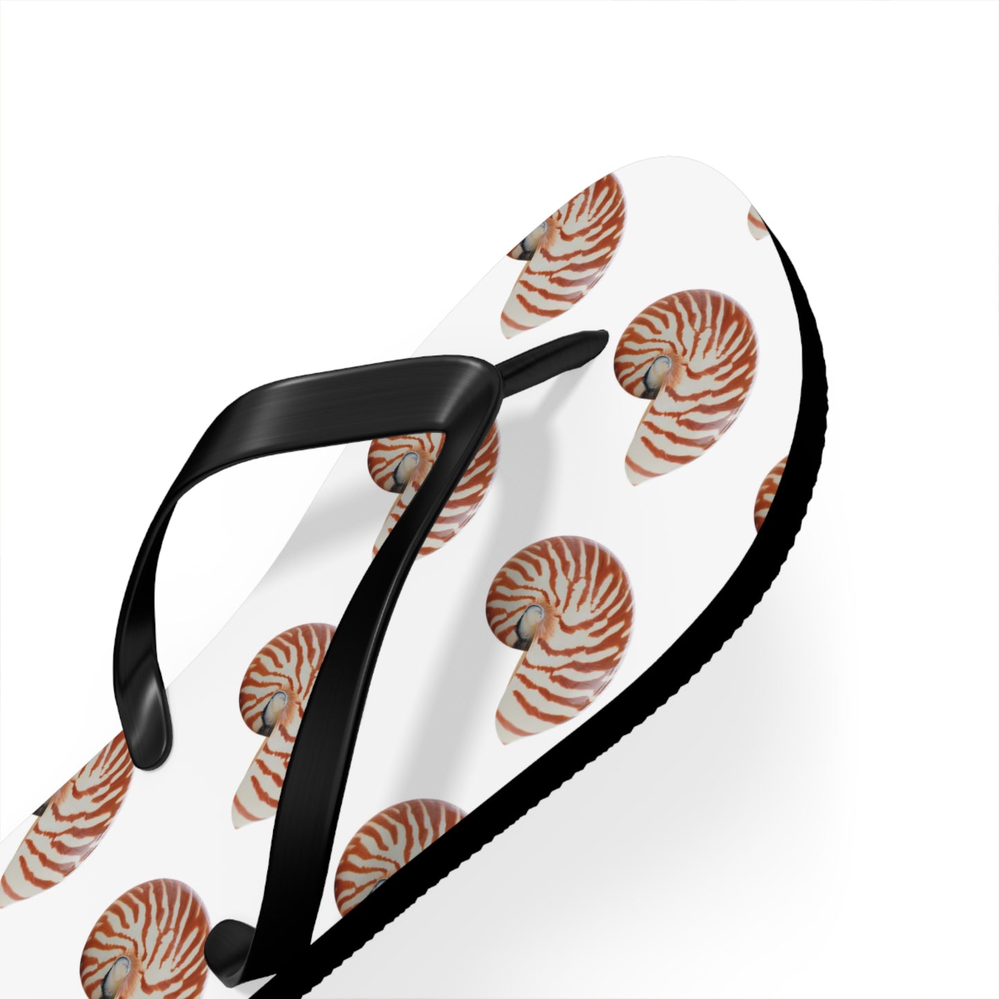 Flip Flops - Tiger Stripe Nautilus Shell