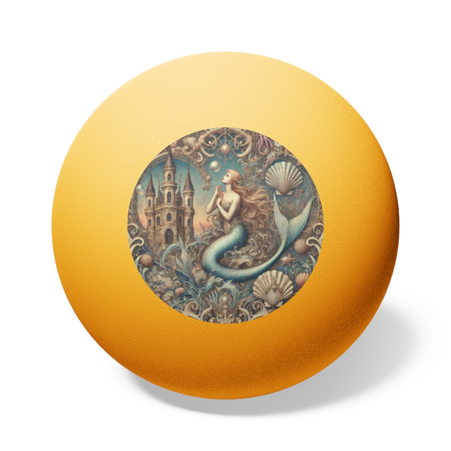 Tropical Paradise Ping Pong Balls - 6 Pack with Mermaid Royale/Orange