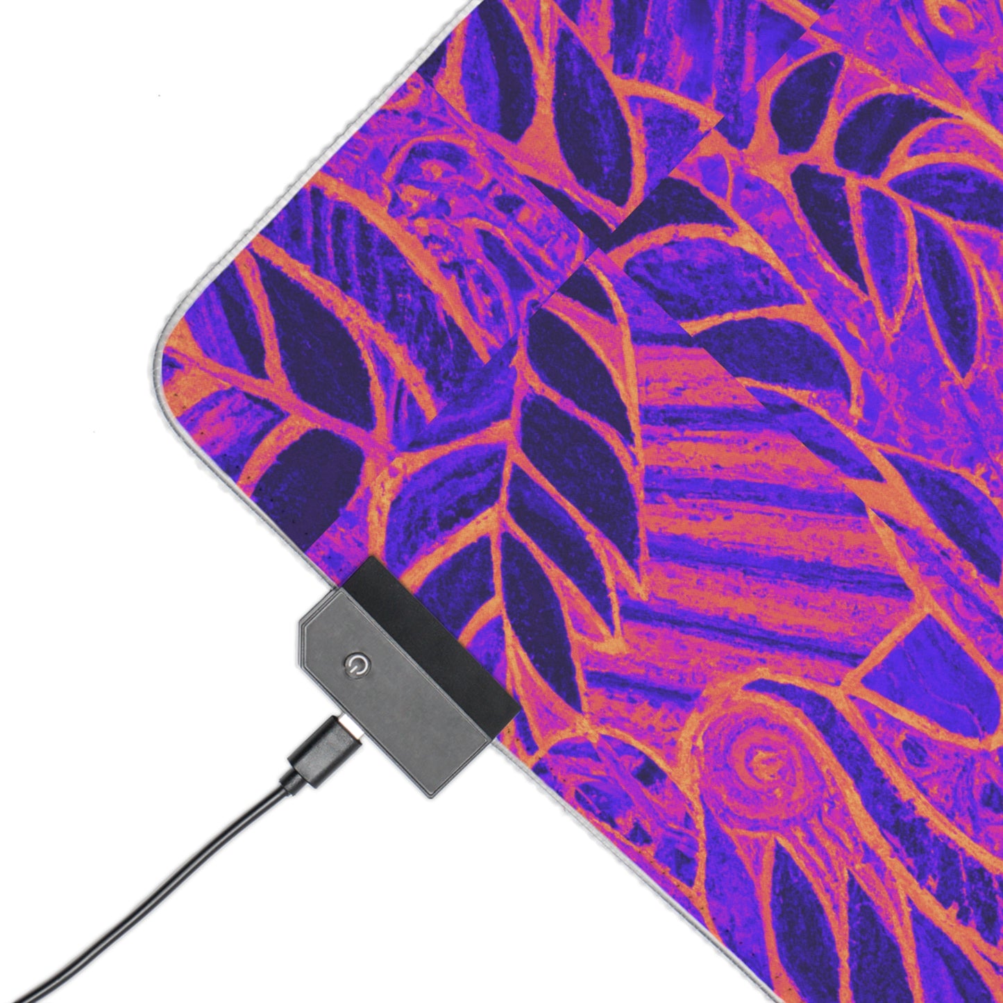 LED Gaming Mouse Pad With Vibrant RGB Lighting, 4 Sizes / Rainforest Plants ~ Amazon Whimsy, Heatwave