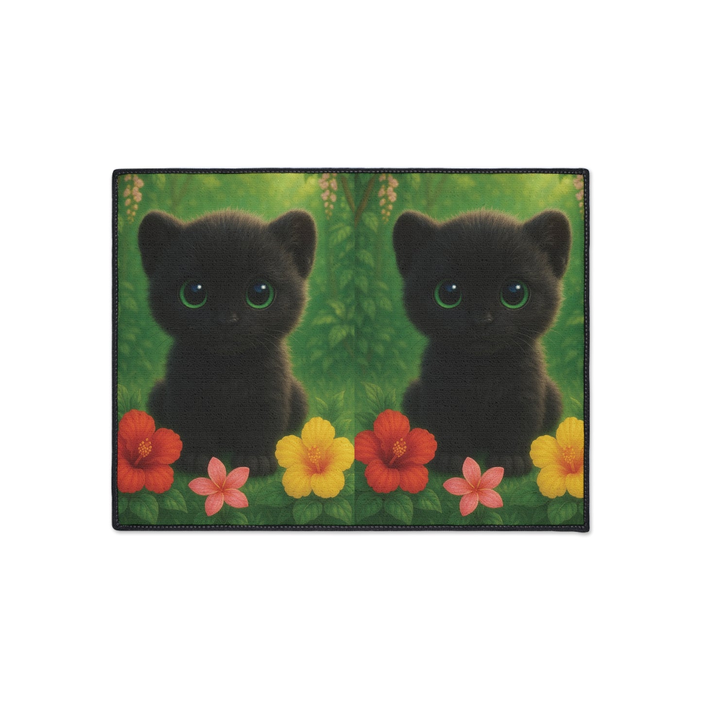 Heavy Duty Floor Mat, 5 Sizes – Tropical Area Rug for Home Décor / Baby Black Panther