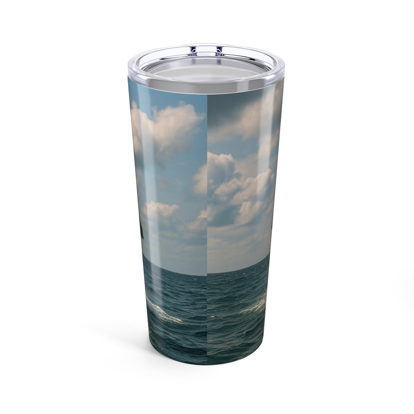 20oz Tropical Glossy Tumbler - UFO and Dolphin