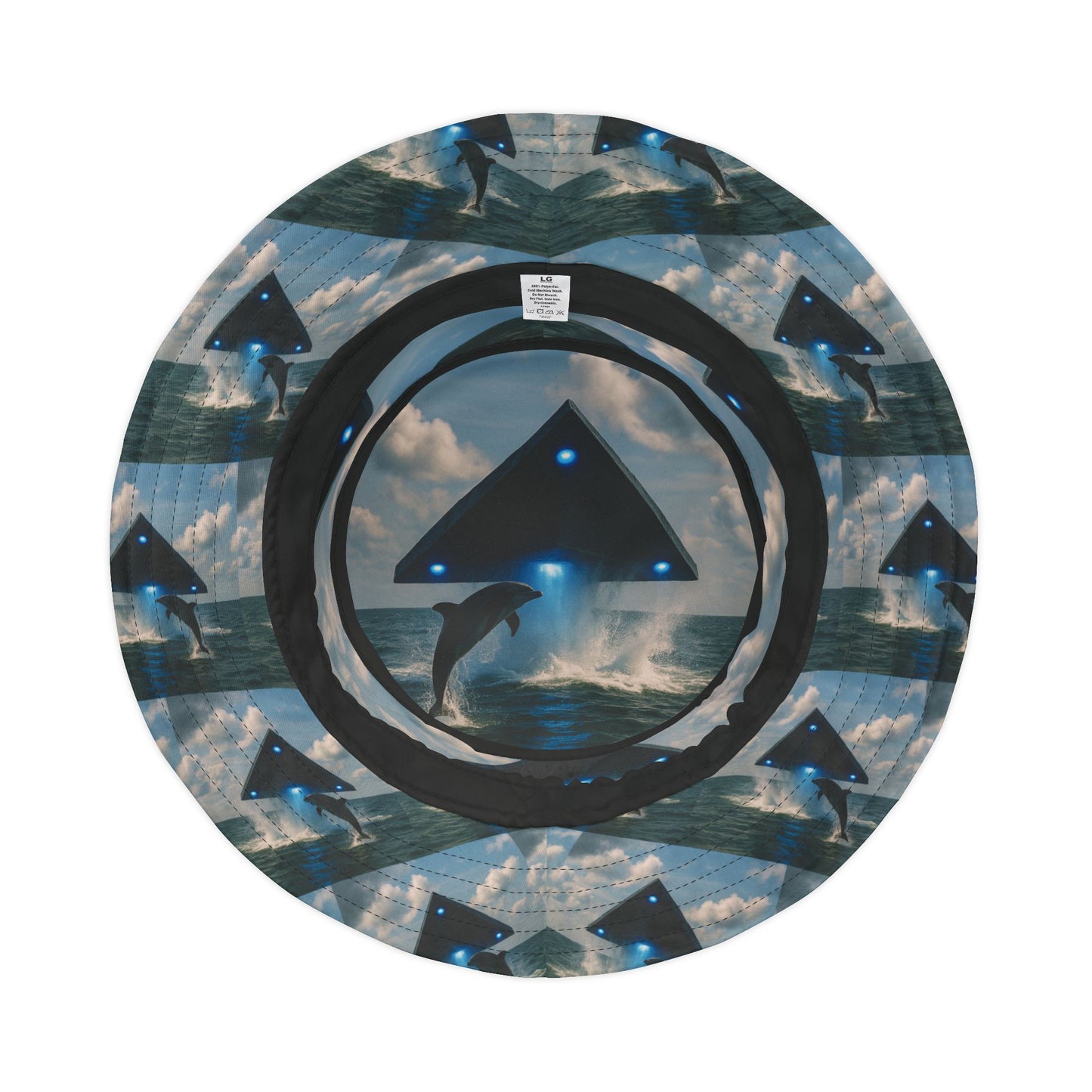 Tropical Polyester Bucket Hat, 2 Sizes - UFO and Dolphin