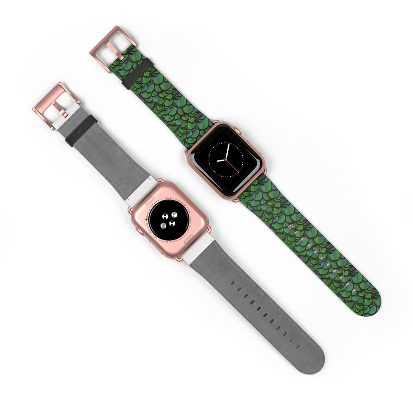 Apple Watch Band - Green Peacock Feathers