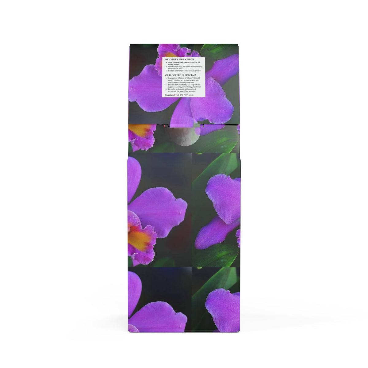Black Coral Blend™ (Dark French Roast) Specialty Grade Craft Coffee / Real Purple Orchid