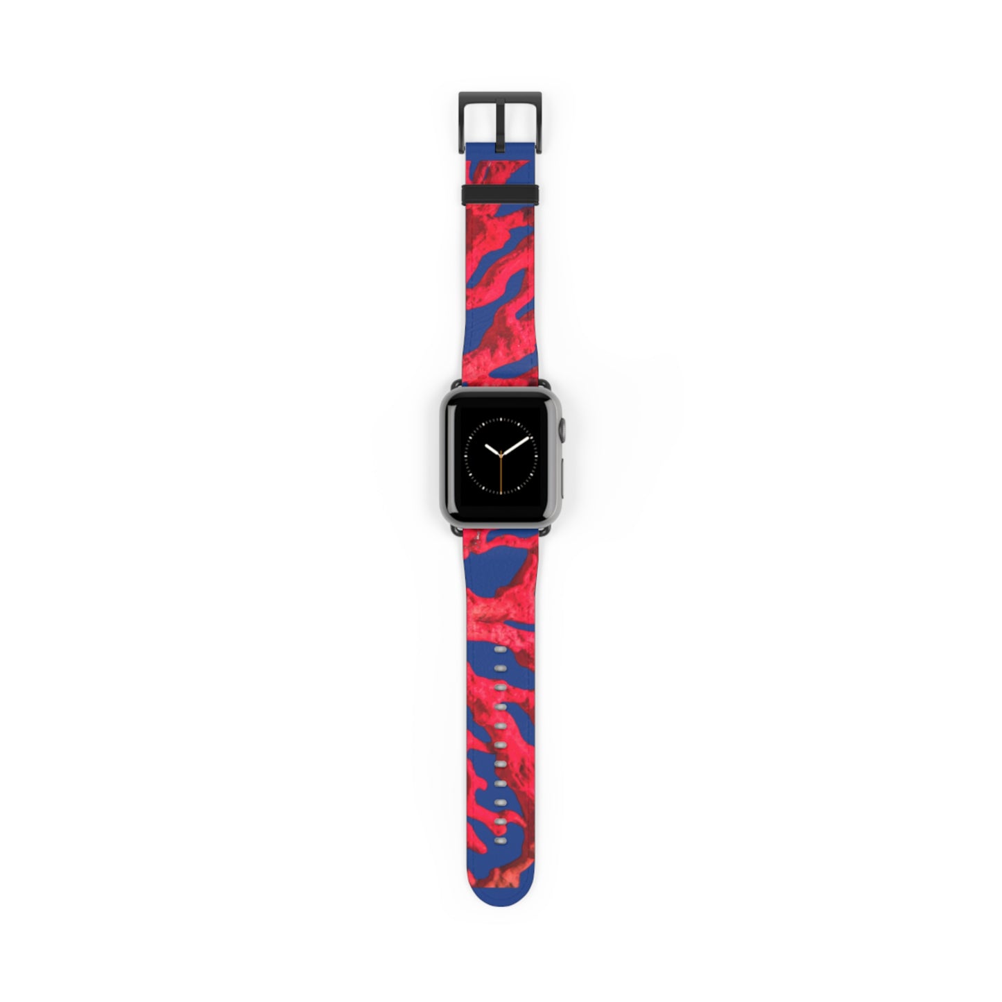 Apple Watch Band - Red Coral, dark blue background