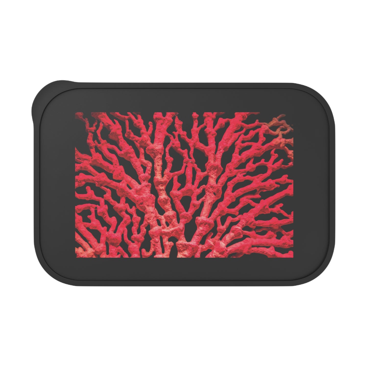 Bento Box with Utensils - Real Red Coral