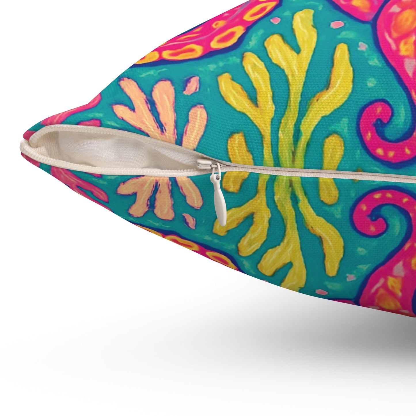 Decorative Pillow - Accent Cushion, 4 Sizes / Octopus Kraken Joe, Red