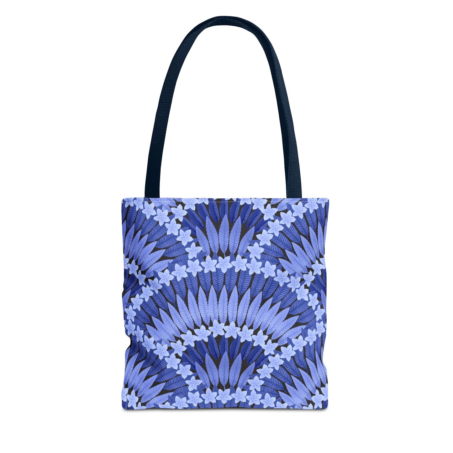 Plumeria and Palms Blue Tote Bag - 3 Sizes