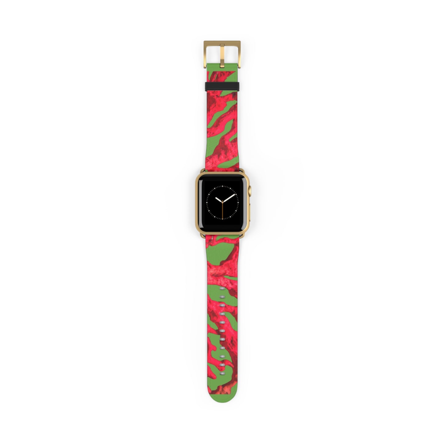 Apple Watch Band - Red Coral, green background