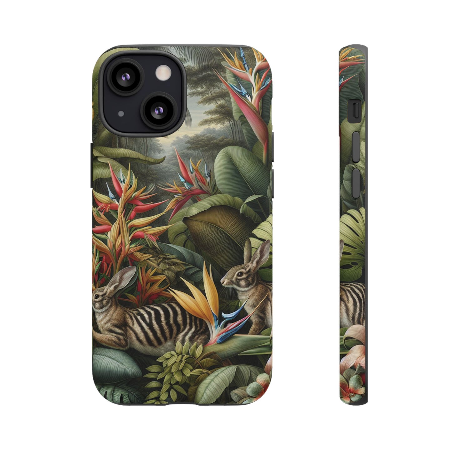 Rainforest Rabbit Outing Phone Case - Tough Cases with Summer Vibe