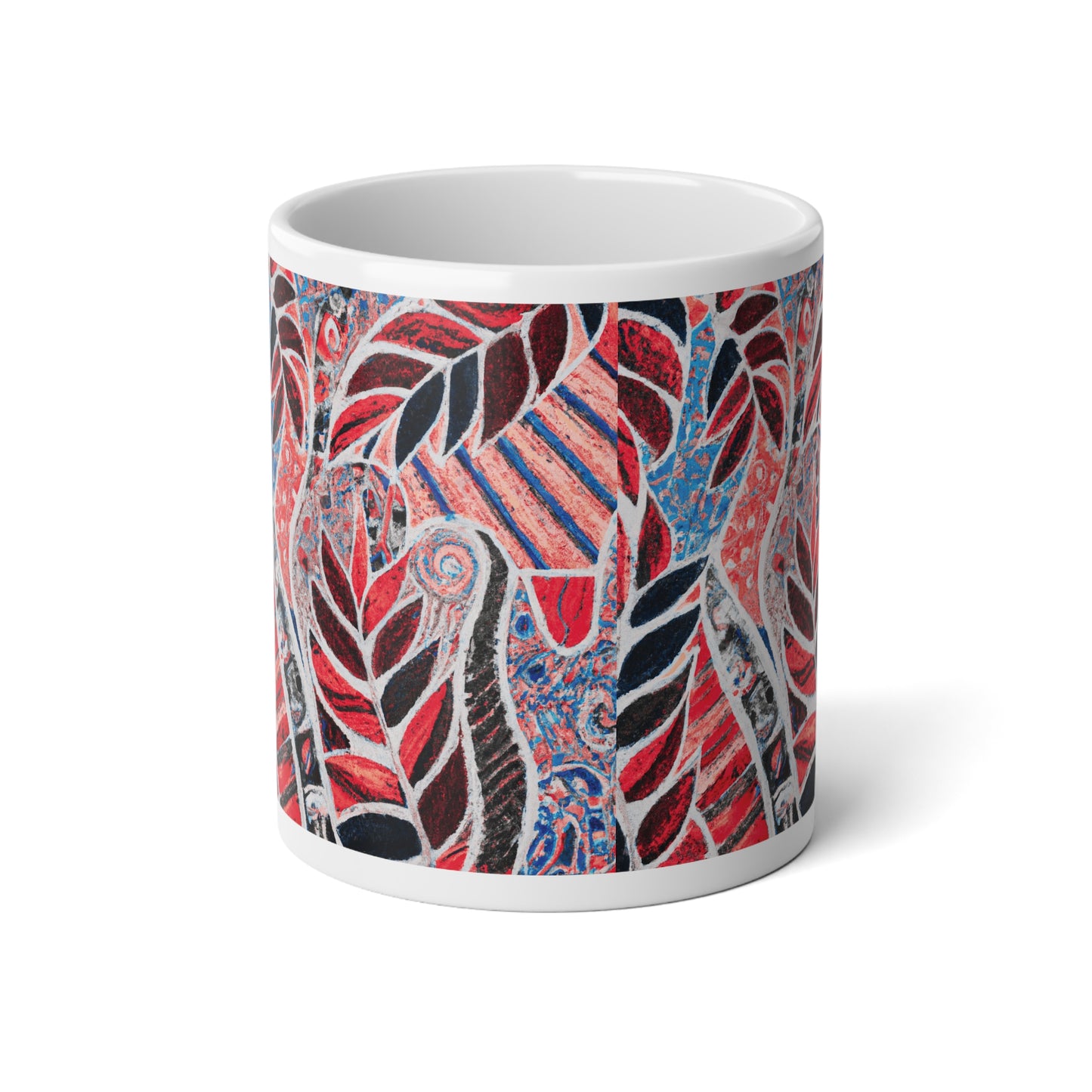Jumbo Mug, 20oz, Amazon Whimsy Red | Tropical Coffee Cup