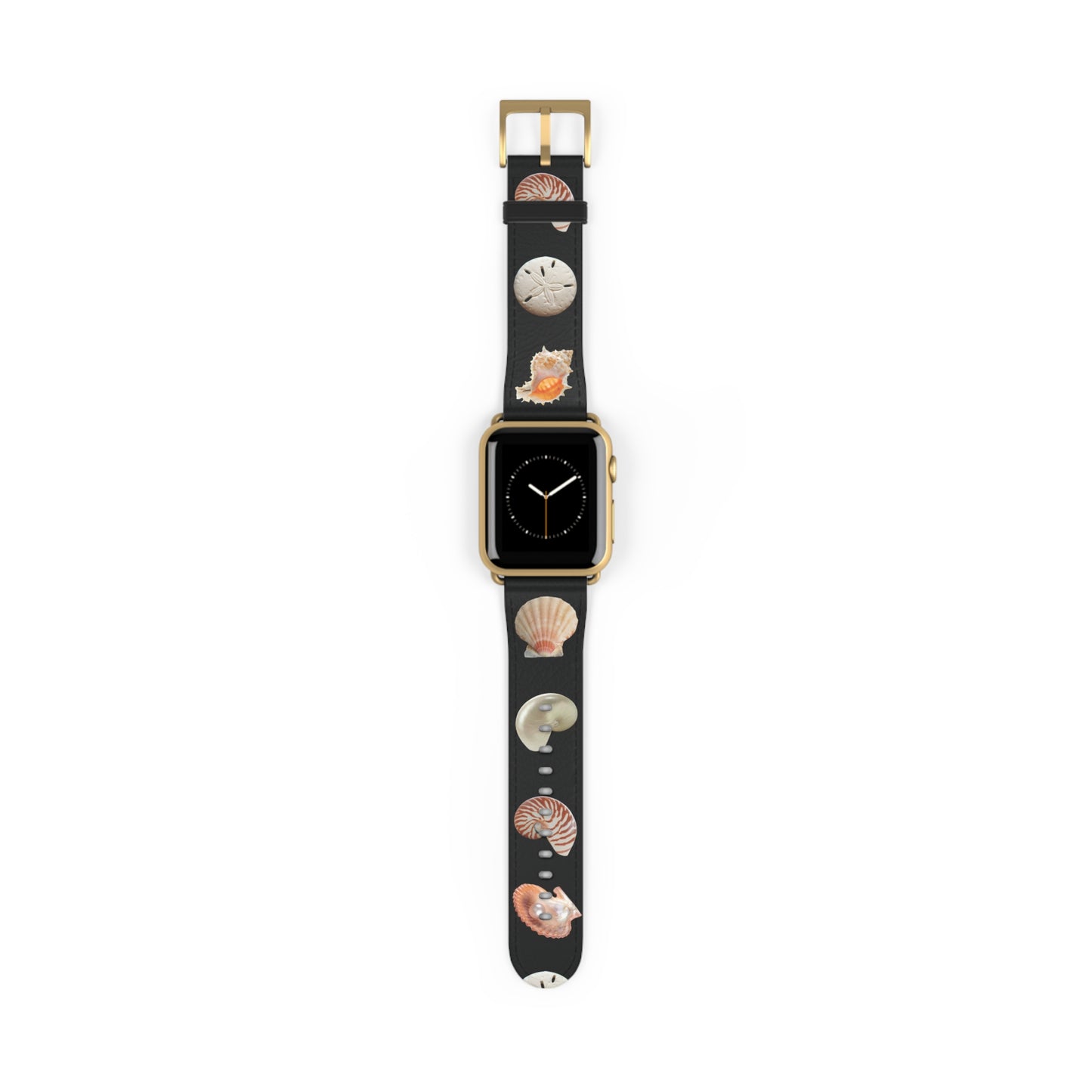 Apple Watch Band - Mixed REAL Seashells/Black