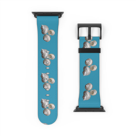 Apple Watch Band - Nautilus Shell Trio, turquoise