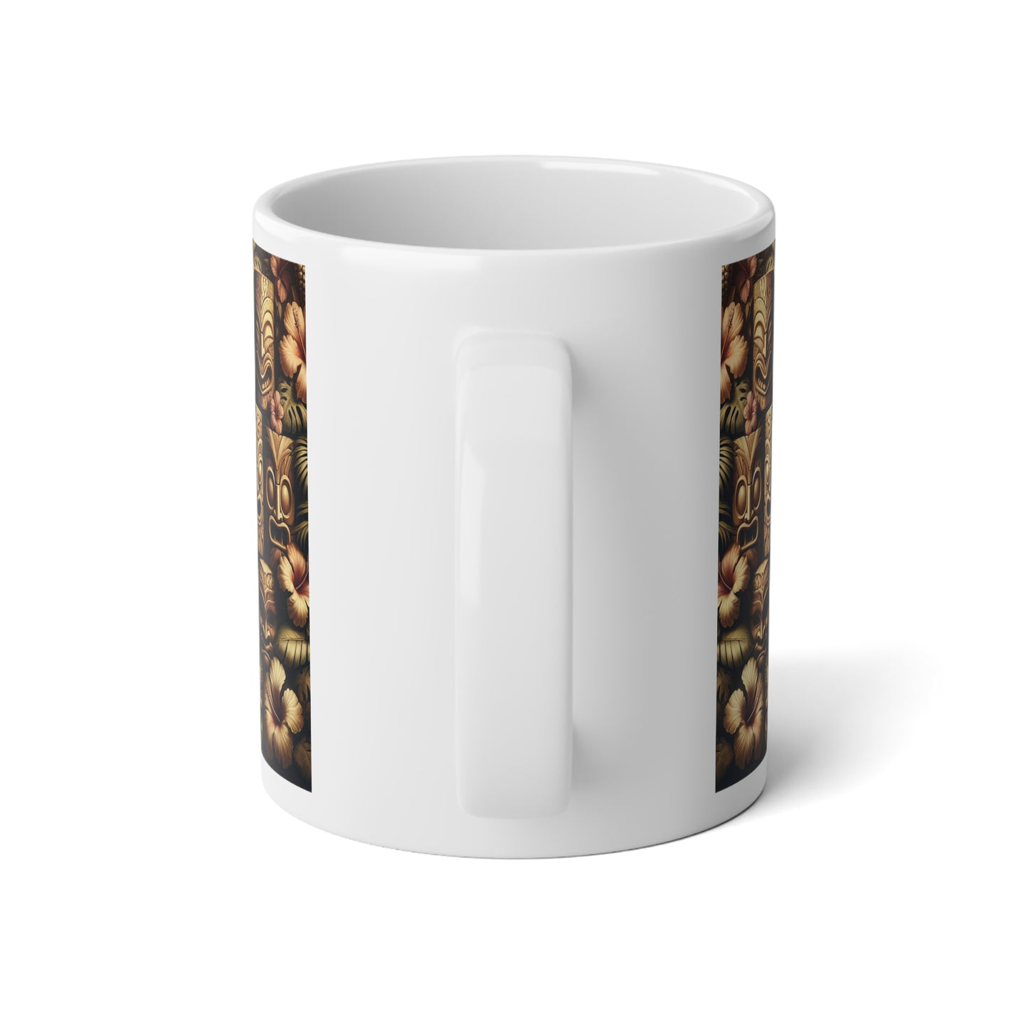 Jumbo Mug, 20oz, Tiki Totem Faces | Tropical Coffee Cup