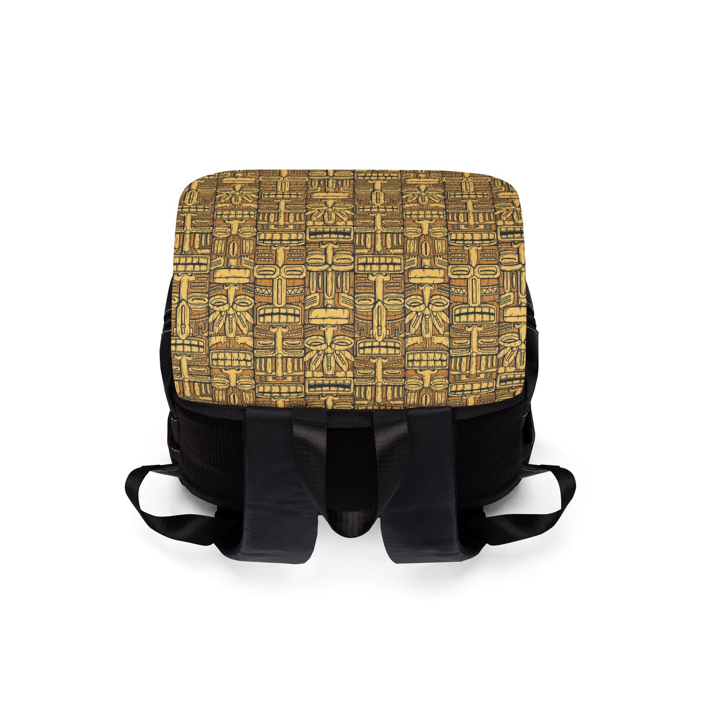 Tropical Casual Backpack - Perfect for Everyday Adventures / Old Tiki Totems