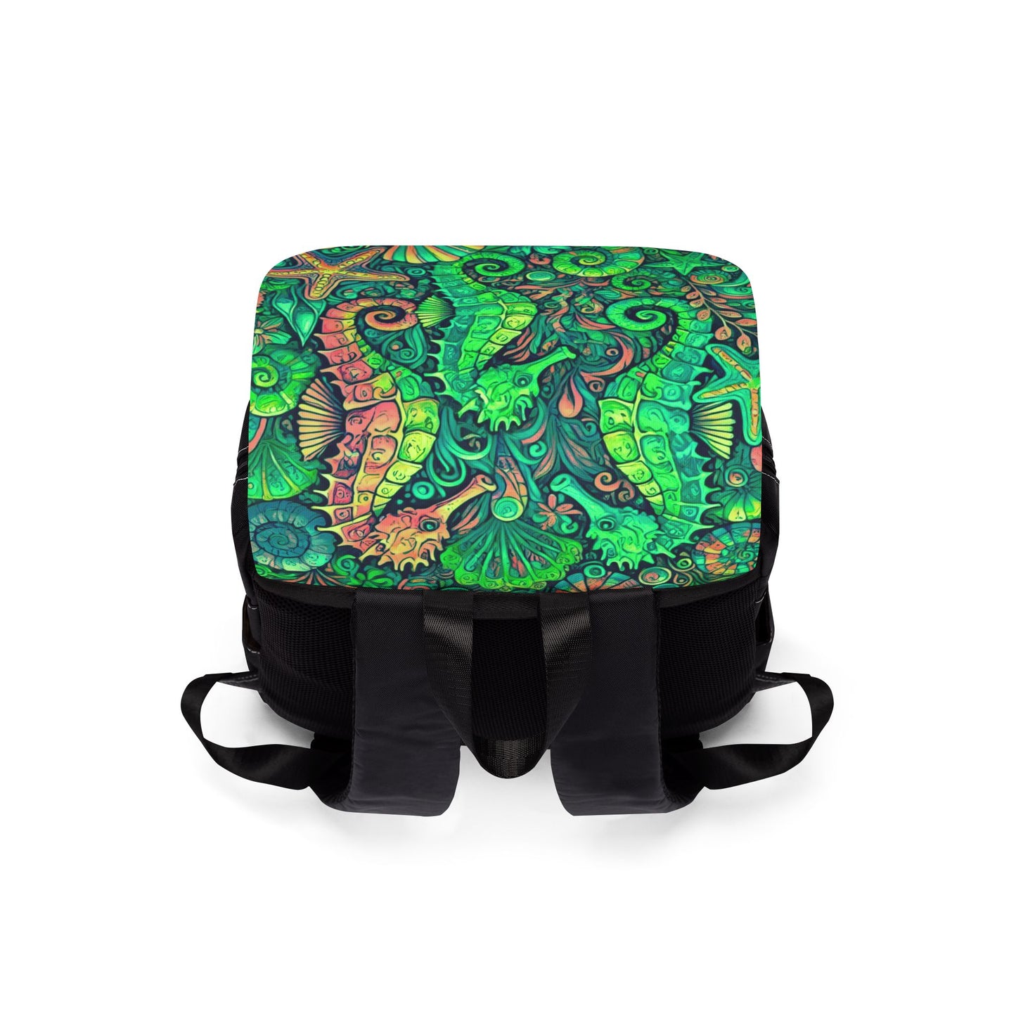 Seahorse Trio/Hot Lime Casual Backpack - Perfect for Everyday Adventures