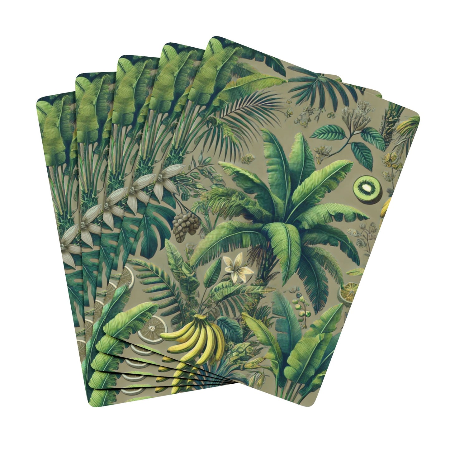 Poker Playing Cards - More Tropical Fruit, Taupe