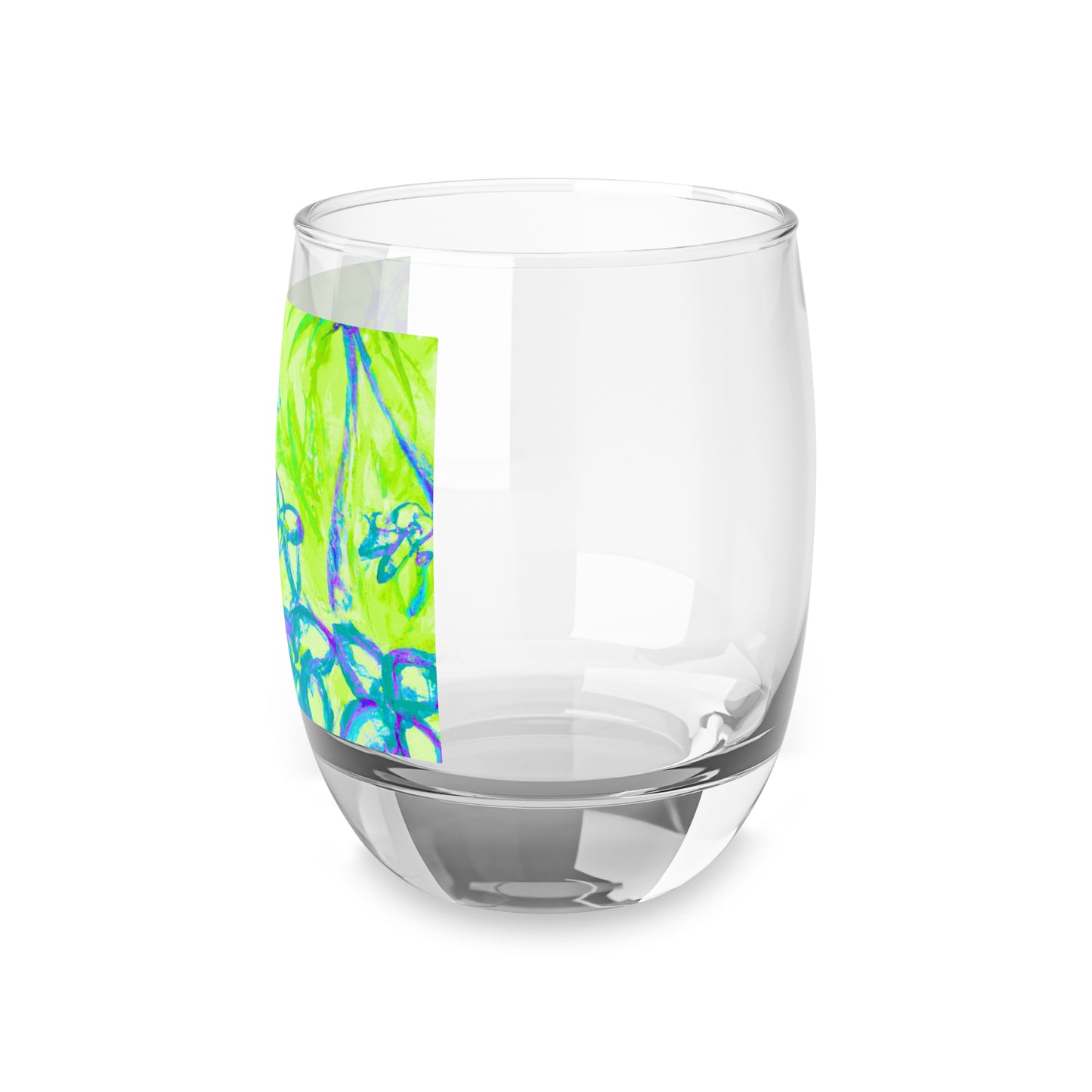 Whiskey Glass, Tropical Doodles/Hot Lime