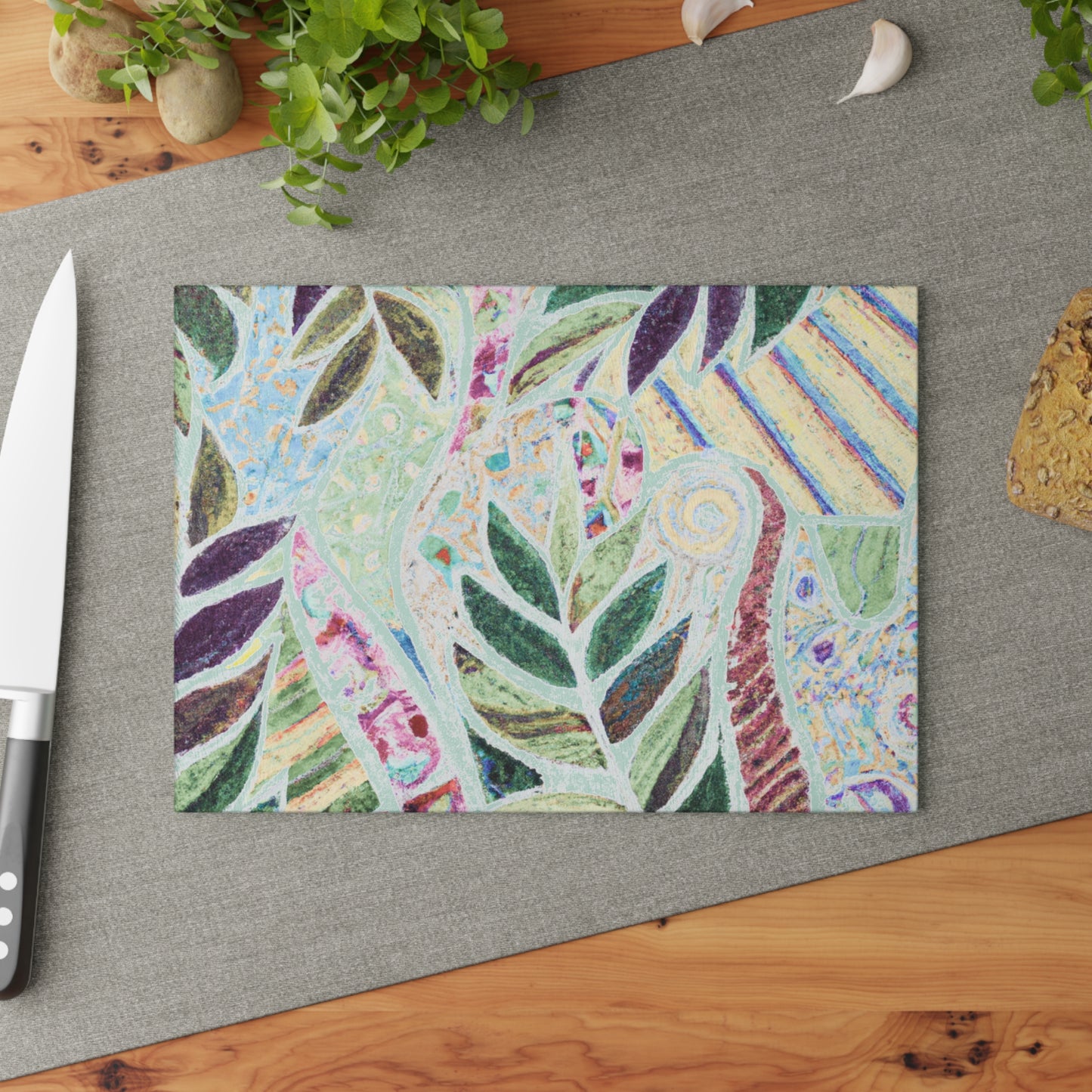 Glass Cutting Board, 2 sizes - Amazon Whimsy, Vintage