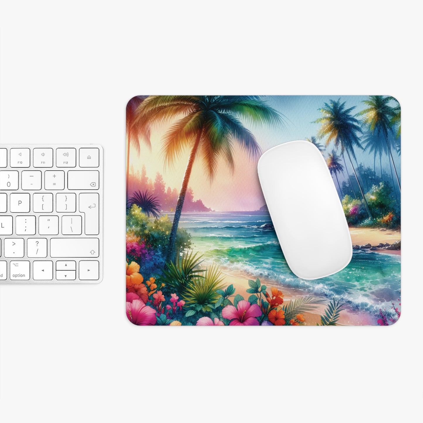 Coastal Mouse Pad, 2 Shapes - Beach Vibes for Home Office & Gamer / Bay of Peace