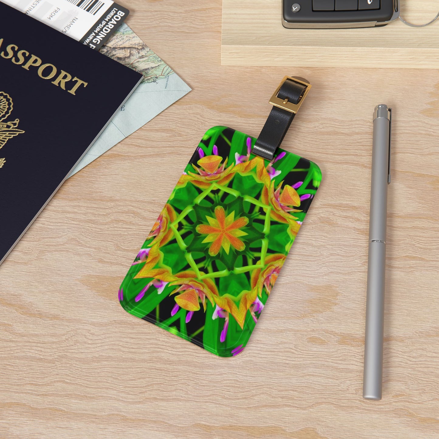 Luggage Tag - Orchid Kaleidoscope #2