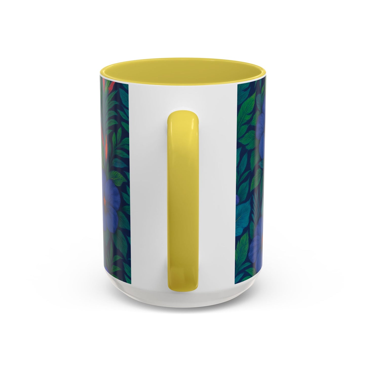 Vibrant Floral Coffee Mug - 11oz & 15oz / Midnight Flower Coral