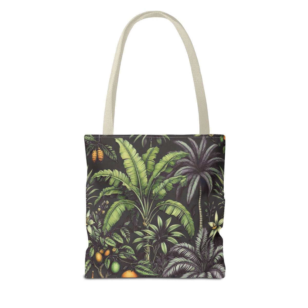 Tropical Fruit/Black Tote Bag - 3 Sizes