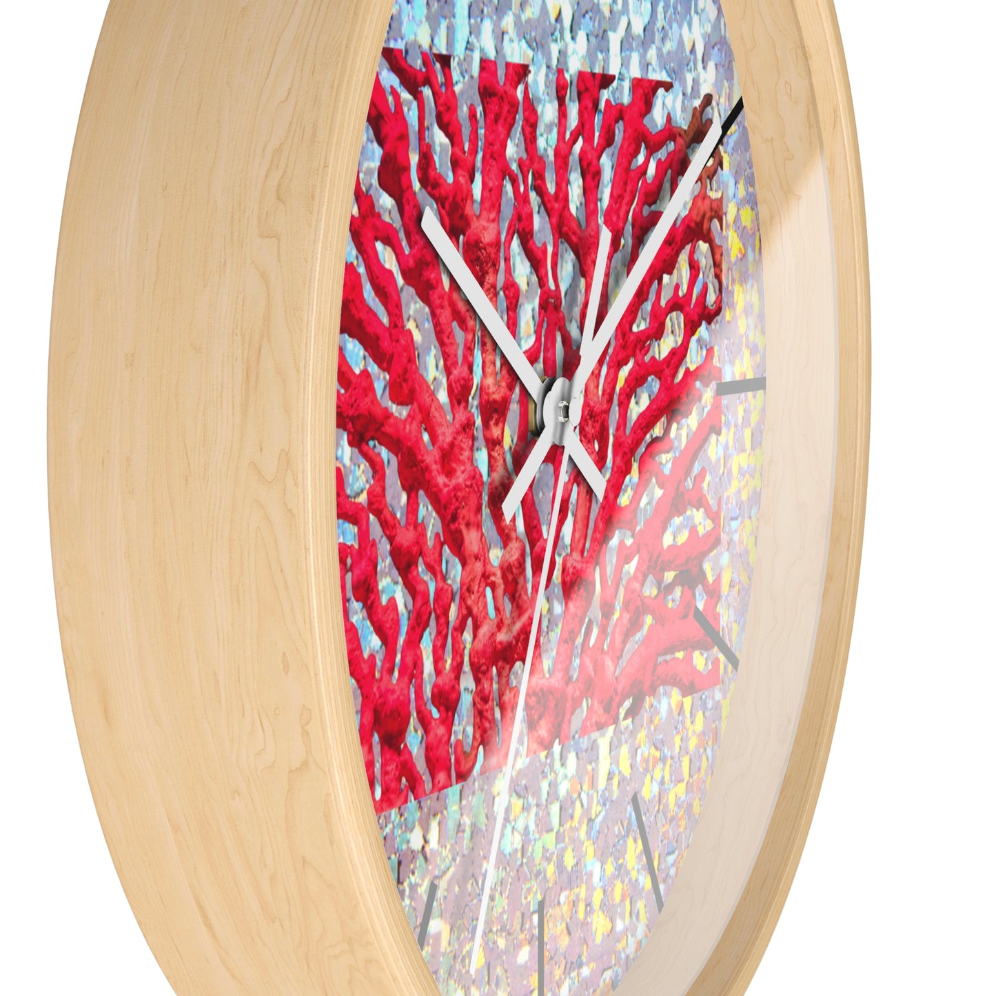 Wall Clock, Disco Red Coral, Hands/Base Variants