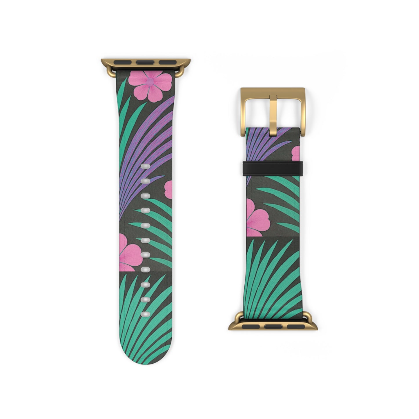 Apple Watch Band - Midnight Hibiscus Deco/Pink
