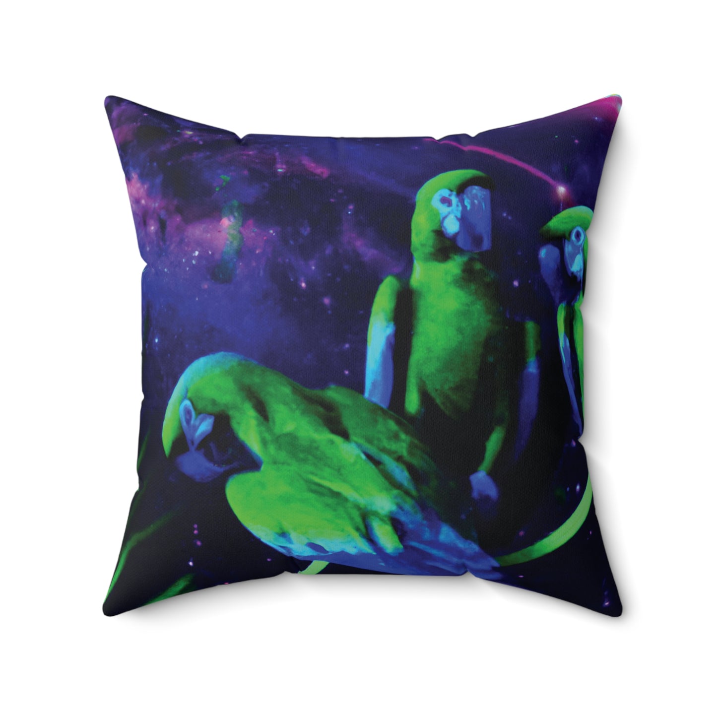 Decorative Pillow - Accent Cushion, 4 Sizes / Galactic Parrot