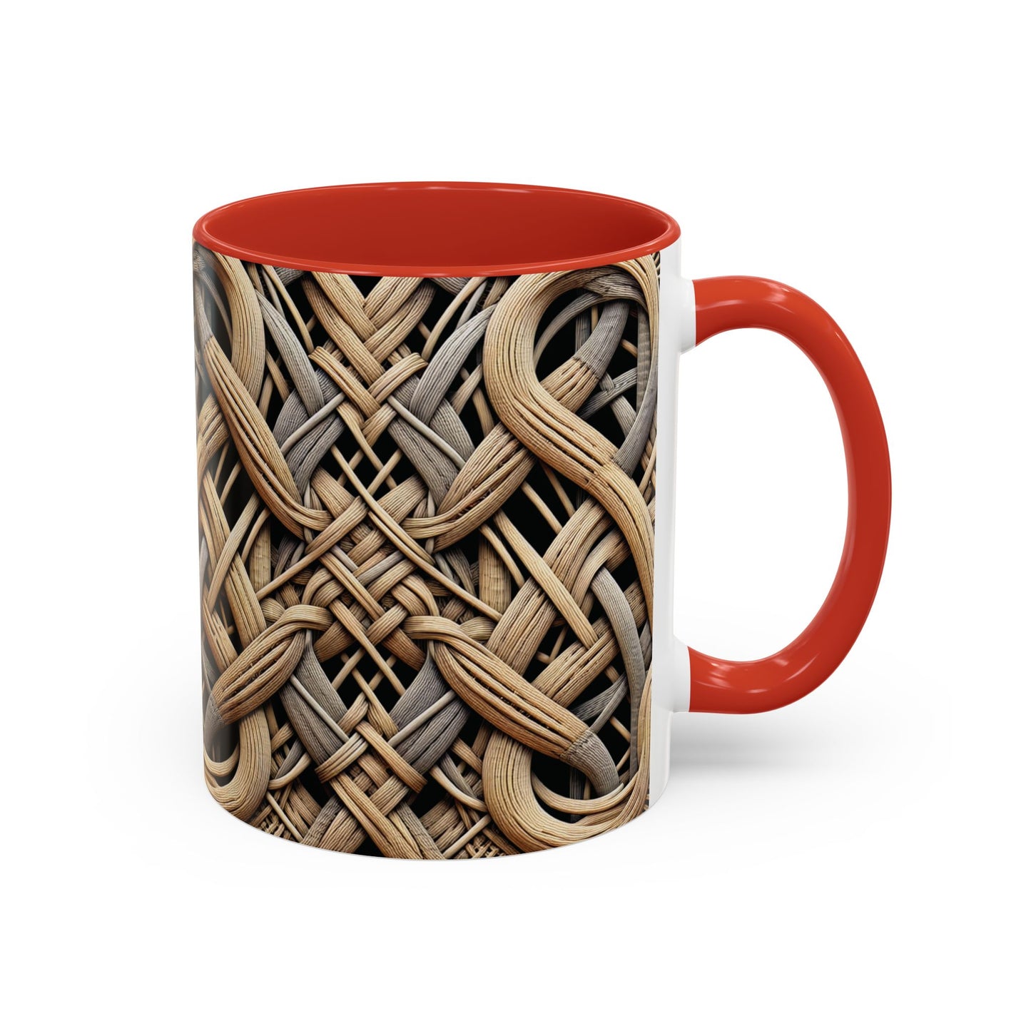 Accent Coffee Mug (11, 15oz), 8 Colors - Beach Wicker