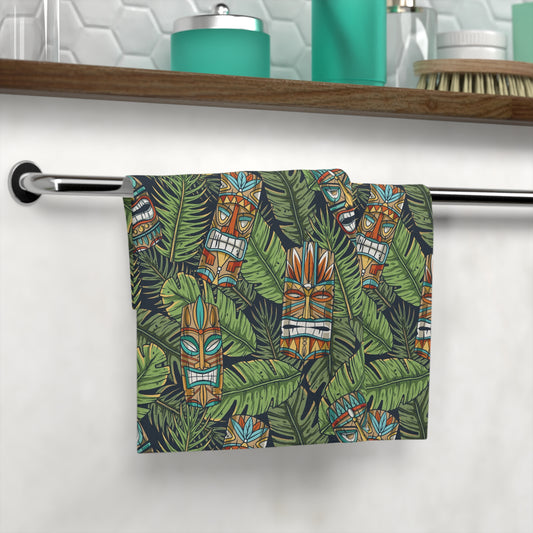 Face Towel - Tiki Greenery