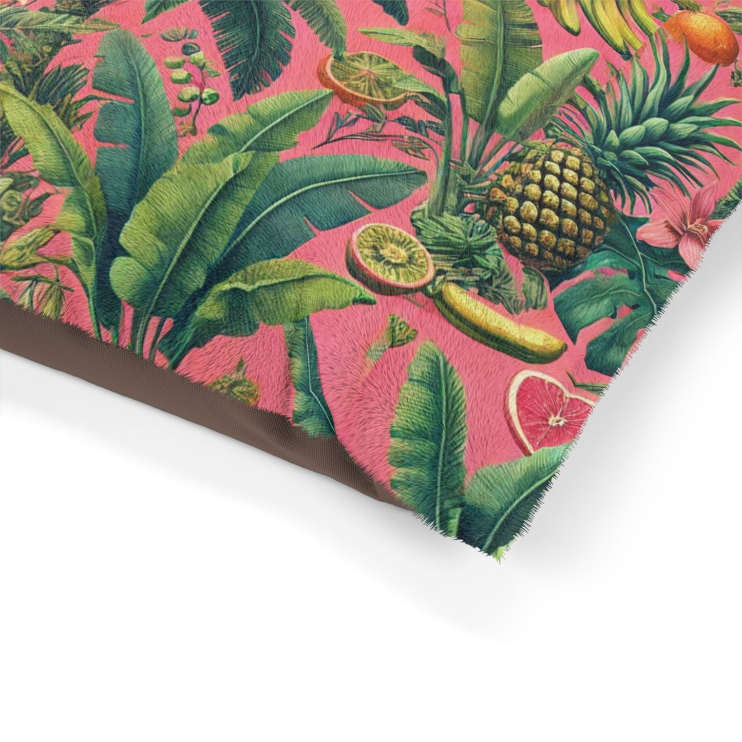 Pet Bed - Cozy and Fun Dog or Cat Bed for Beach Lovers / More Tropical Fruit, Coral