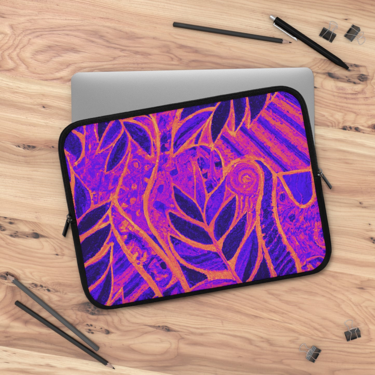 Tropical Laptop Sleeve, 5 Sizes - Perfect for Beach Lovers & Students / Amazon Whimsy, Heatwave