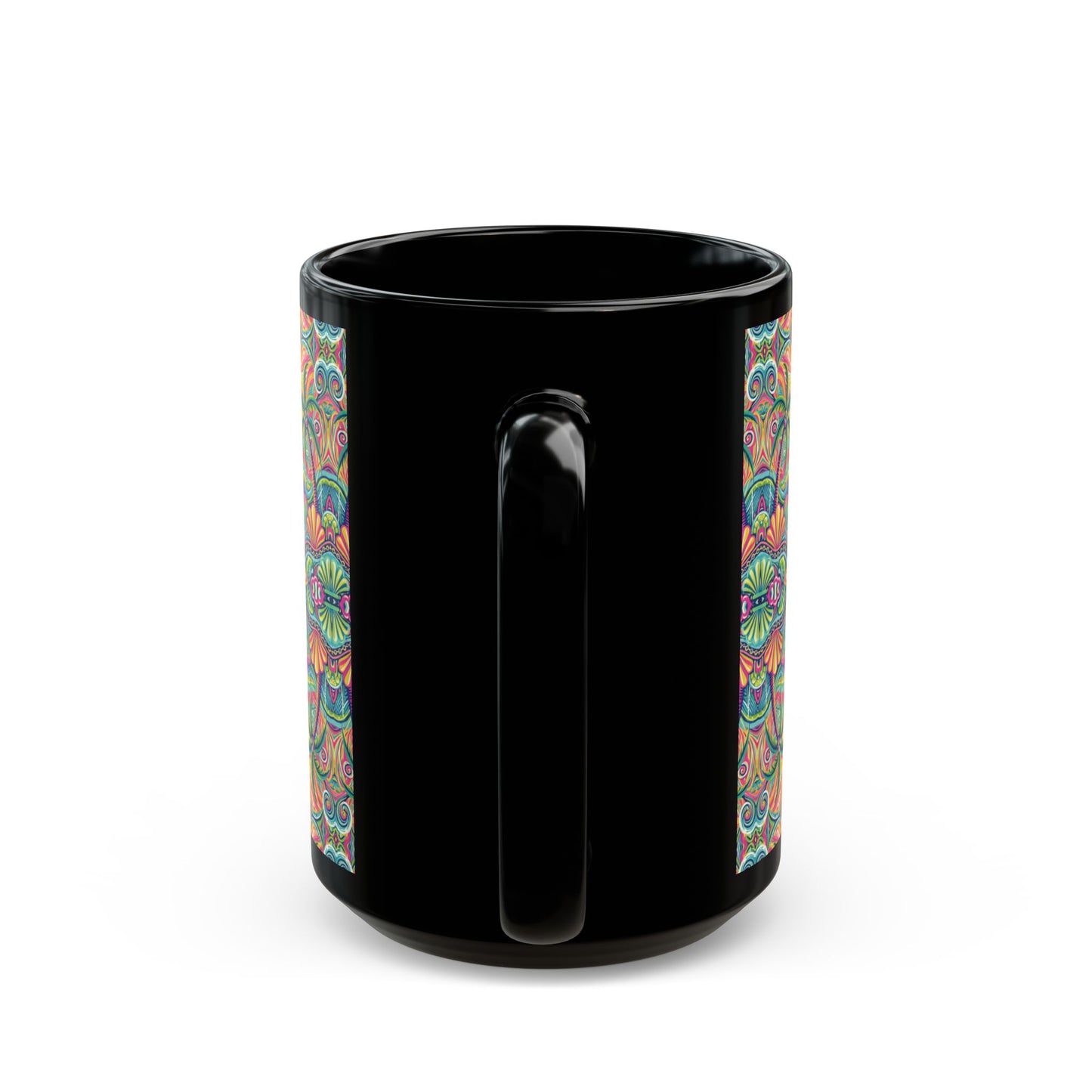 Black Coffee Mug - Kaleido Bay