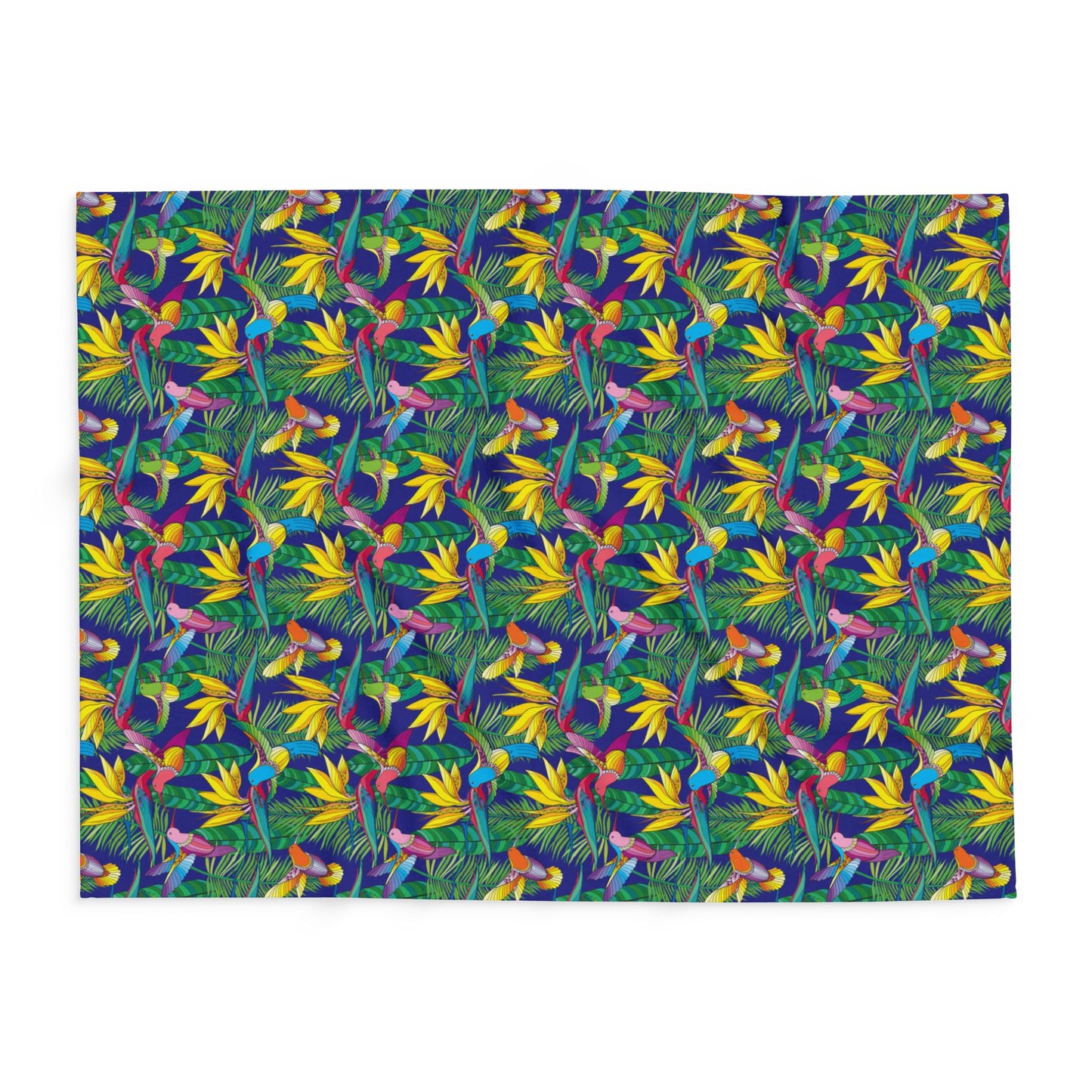 Bird of Paradise Fleece Blanket - Colorful Tropical Design