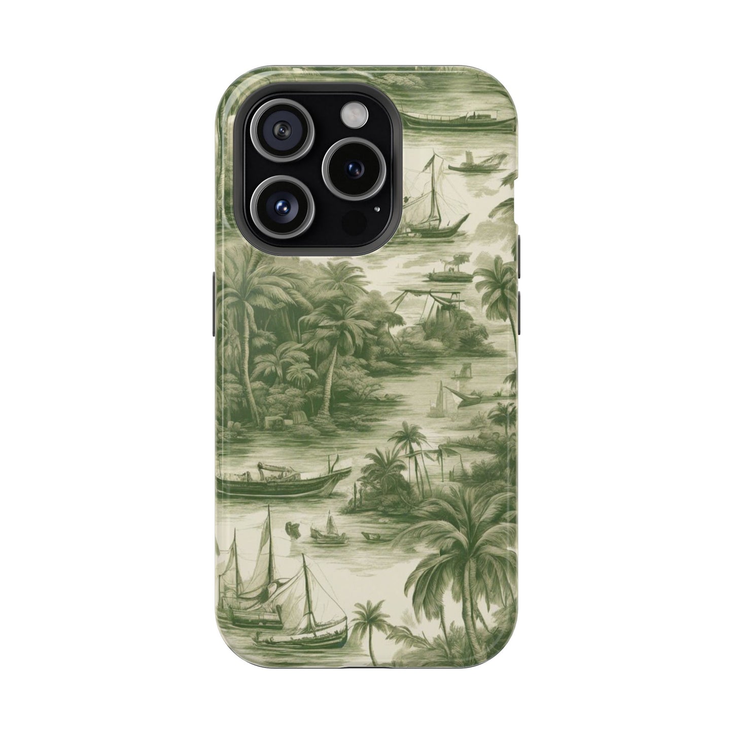 Magnetic Tough Cases, Tropical Toile #1, Green, Various Models