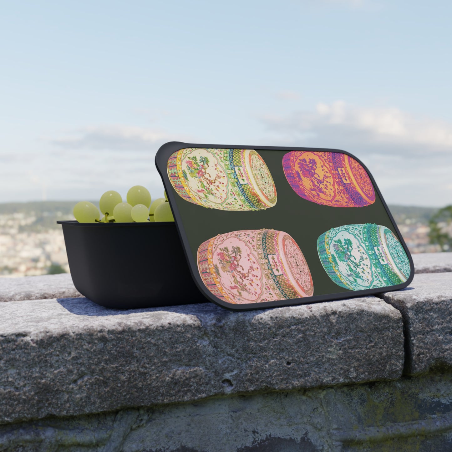 Bento Box with Utensils - Tropical Garden Stools